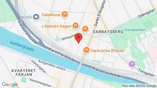 Lägenheter att hyra i Vasastan - kort over placeringen