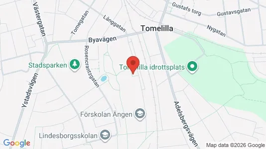 Lägenheter att hyra i Tomelilla - kort over placeringen