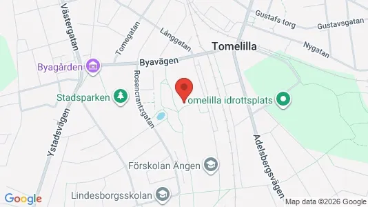 Lägenheter att hyra i Tomelilla - kort over placeringen