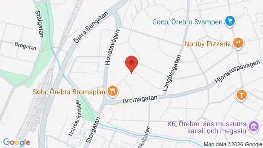 Lägenheter att hyra i Örebro - kort over placeringen