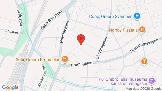 Lägenheter att hyra i Örebro - kort over placeringen