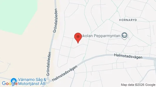 Lägenheter att hyra i Värnamo - kort over placeringen