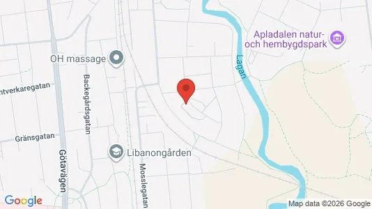 Lägenheter att hyra i Värnamo - kort over placeringen