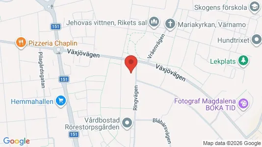 Lägenheter att hyra i Värnamo - kort over placeringen
