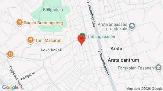 Lägenheter att hyra i Uppsala - kort over placeringen