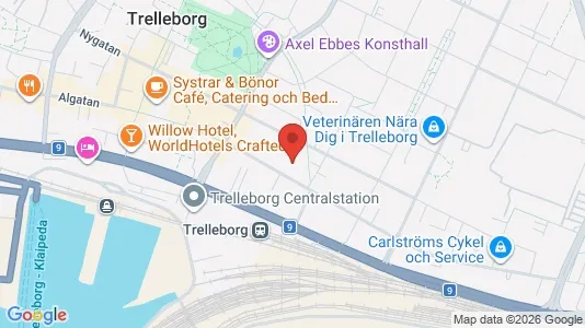 Lägenheter att hyra i Trelleborg - kort over placeringen