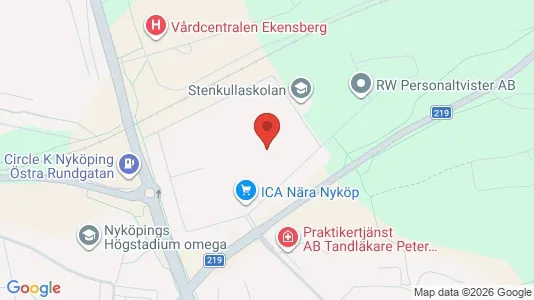 Lägenheter att hyra i Nyköping - kort over placeringen