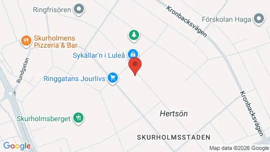 Lägenheter att hyra i Luleå - kort over placeringen