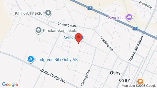 Lägenheter att hyra i Osby - kort over placeringen