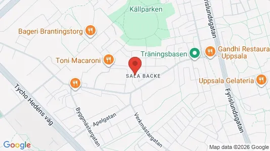 Lägenheter att hyra i Uppsala - kort over placeringen