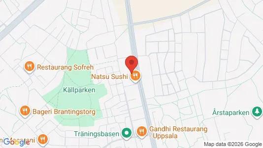 Lägenheter att hyra i Uppsala - kort over placeringen
