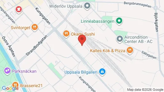 Lägenheter att hyra i Uppsala - kort over placeringen