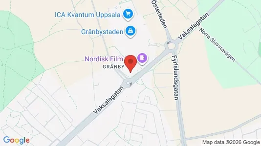 Lägenheter att hyra i Uppsala - kort over placeringen