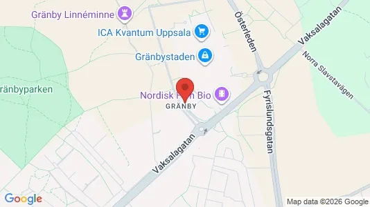 Lägenheter att hyra i Uppsala - kort over placeringen