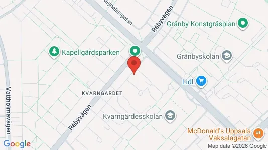 Lägenheter att hyra i Uppsala - kort over placeringen