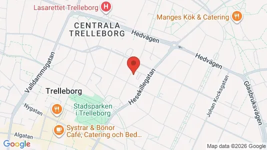 Bostadsrätter till salu i Trelleborg - kort over placeringen