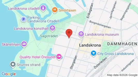 Lägenheter att hyra i Landskrona - kort over placeringen