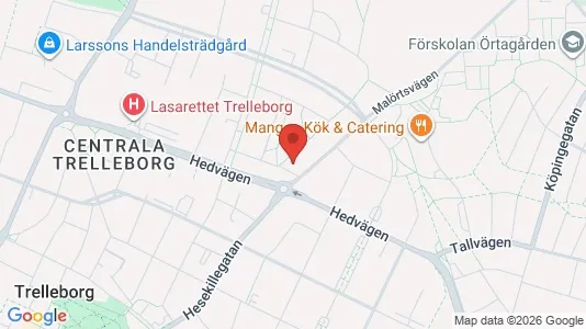Bostadsrätter till salu i Trelleborg - kort over placeringen