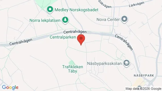 Lägenheter till salu i Täby - kort over placeringen