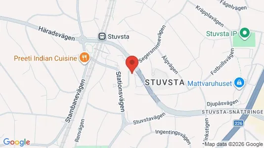 Lägenheter till salu i Huddinge - kort over placeringen