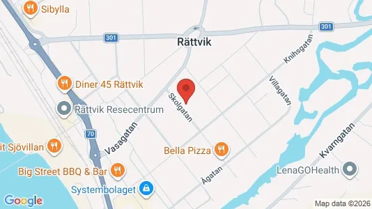 Bostadsrätter till salu i Rättvik - kort over placeringen