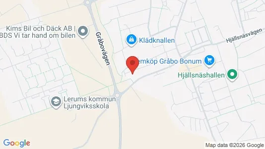 Bostadsrätter till salu i Lerum - kort over placeringen