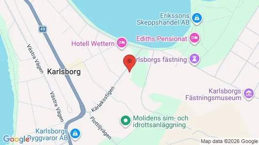 Bostadsrätter till salu i Karlsborg - kort over placeringen