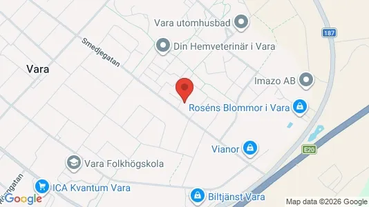 Lägenheter att hyra i Vara - kort over placeringen
