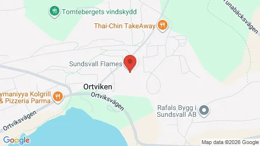 Lägenheter till salu i Sundsvall - kort over placeringen