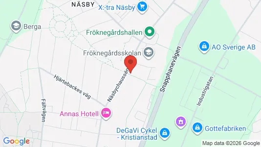 Lägenheter till salu i Kristianstad - kort over placeringen
