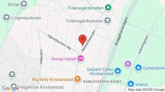 Lägenheter till salu i Kristianstad - kort over placeringen