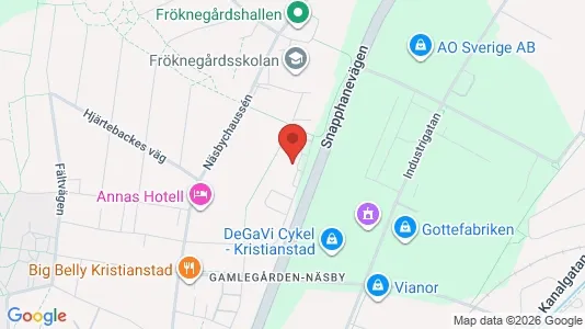 Lägenheter till salu i Kristianstad - kort over placeringen