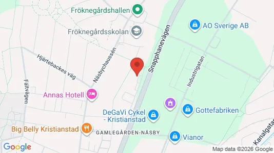 Lägenheter till salu i Kristianstad - kort over placeringen