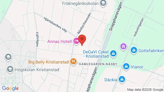 Lägenheter till salu i Kristianstad - kort over placeringen