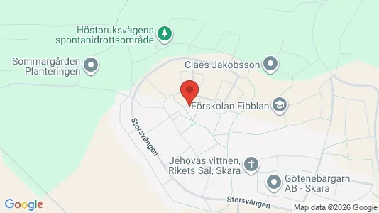 Lägenheter till salu i Skara - kort over placeringen