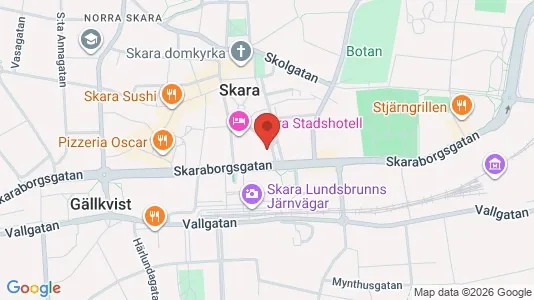 Lägenheter till salu i Skara - kort over placeringen