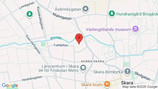 Lägenheter till salu i Skara - kort over placeringen