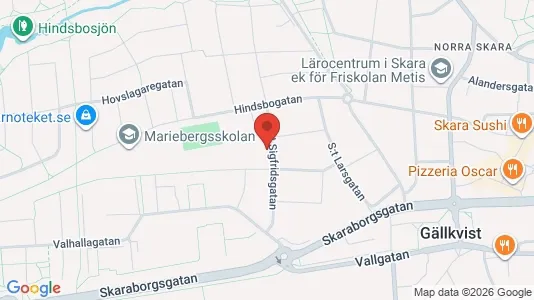 Lägenheter till salu i Skara - kort over placeringen
