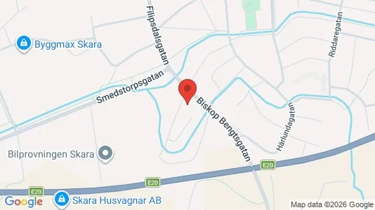 Lägenheter till salu i Skara - kort over placeringen