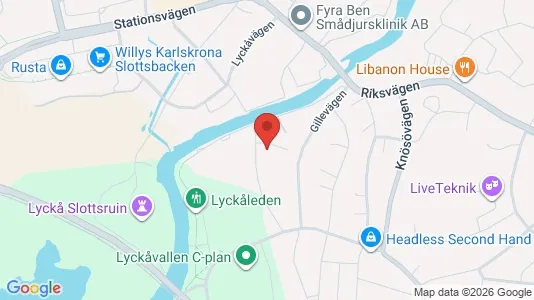 Lägenheter att hyra i Karlskrona - kort over placeringen