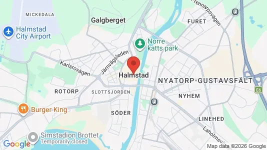 Hus till salu i Halmstad - kort over placeringen