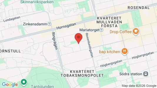 Lägenheter till salu i Södermalm - kort over placeringen