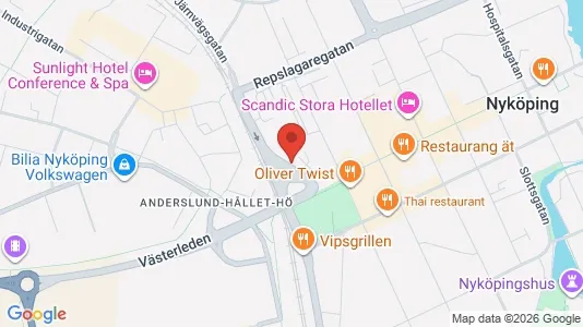 Lägenheter till salu i Nyköping - kort over placeringen