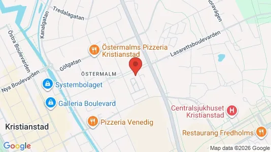 Lägenheter till salu i Kristianstad - kort over placeringen