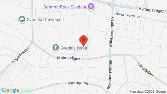 Lägenheter till salu i Svedala - kort over placeringen