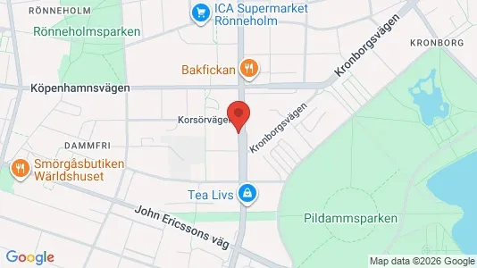 Lägenheter till salu i Malmö Centrum - kort over placeringen