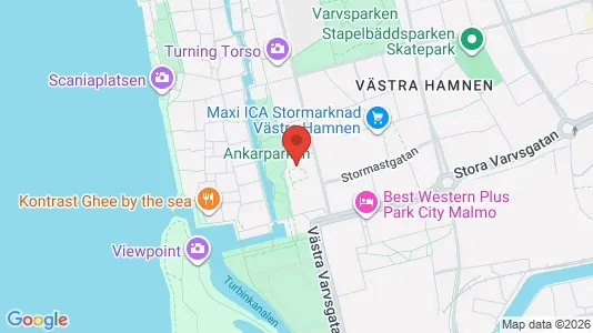 Lägenheter till salu i Malmö Centrum - kort over placeringen