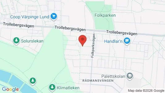 Lägenheter att hyra i Lund - kort over placeringen