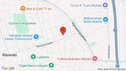 Lägenheter att hyra i Motala - kort over placeringen