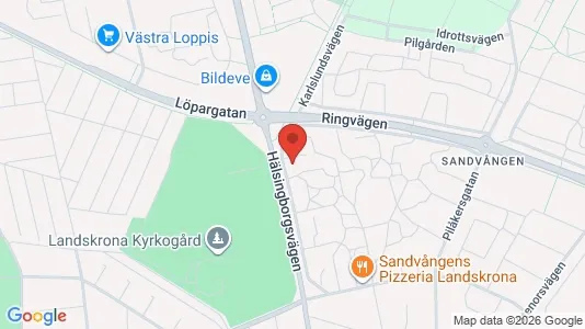Lägenheter att hyra i Landskrona - kort over placeringen